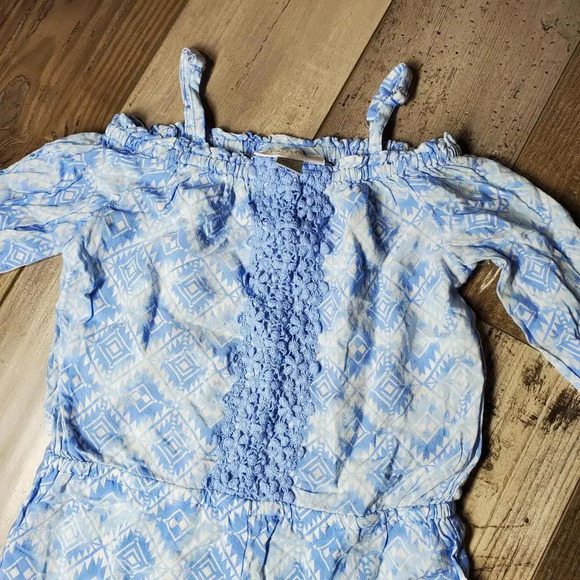 Children's Place Little Girl Size XS (4) Blue Romper - Picture 3 of 10